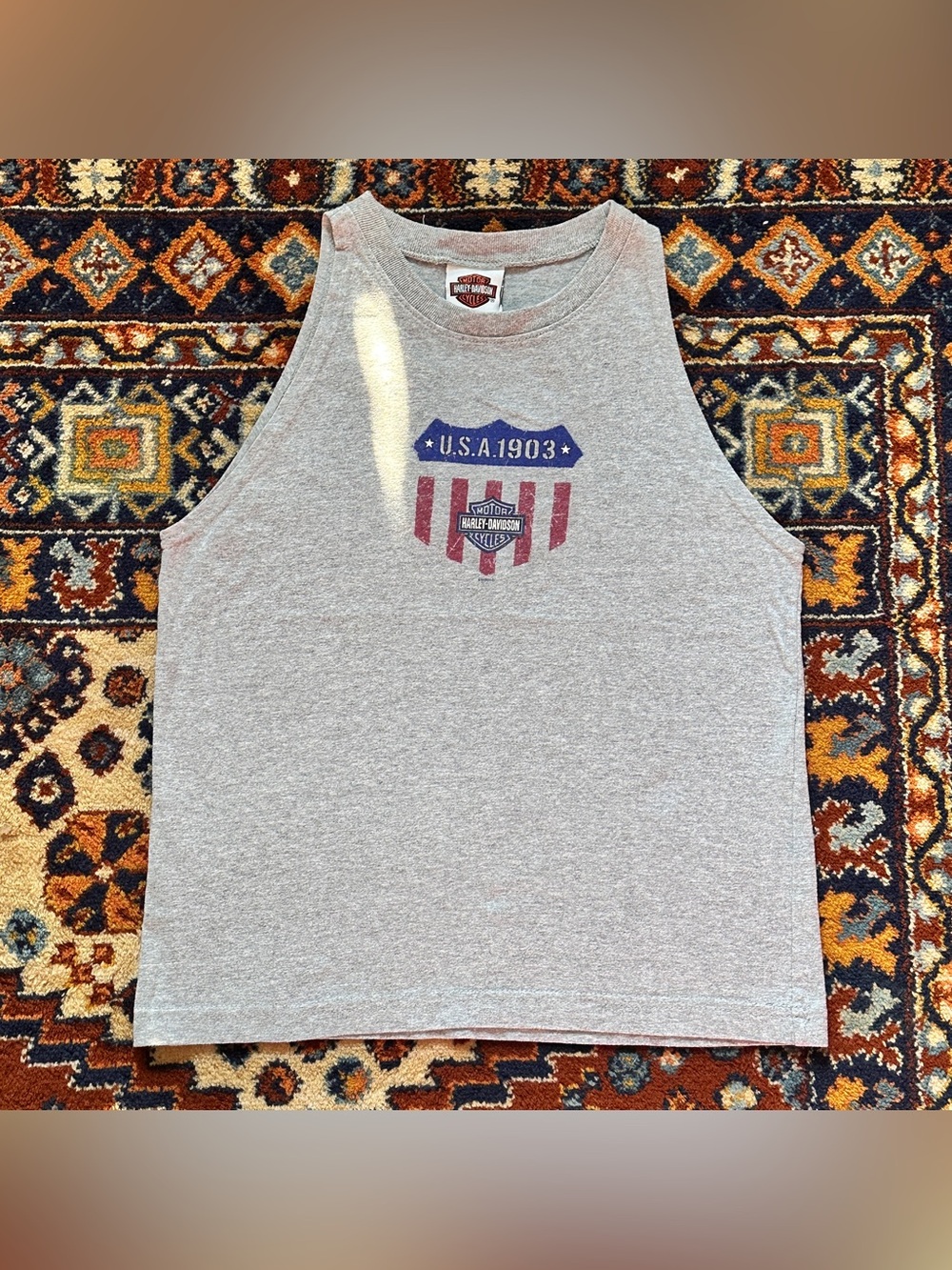 Vintage 2002 Harley-Davidson Tank Top - Battlefield Gettysburg PA